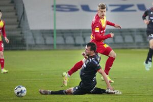 24.11.2021. Kielce. Mecz Fortuna 1 Ligi: Korona Kielce - GKS Tychy / Wiktor Taszłow / Radio Kielce