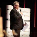 26.11.2021. Kielce. Finał 27. Festiwalu Form Dokumentalnych NURT. Na zdjęciu: Robert Wieczorek - KCK / Wiktor Taszlow / Radio Kielce