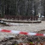 28.11.2021. Święta Katarzyna. Remont wokół kapliczki / Wiktor Taszlow / Radio Kielce