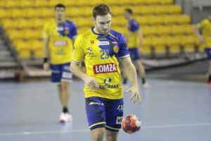 27.11.2021. Kielce. Mecz PGNiG Superligi: Łomża Vive Kielce - MKS Zagłębie Lubin / Wiktor Taszlow / Radio Kielce