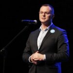 29.11.2021. Kielce. Inauguracja kampanii społecznej "Biała wstążka", Na zdjęciu: Arkadiusz Slipikowski - radny / Wiktor Taszłow / Radio Kielce