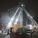 30.11.2021. Kielce. Przygotowania świątecznych iluminacji i atrakcji / Wiktor Taszłow / Radio Kielce