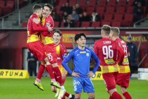 03.11.2021. Kielce. Mecz 1/16 finału Pucharu Polski: Korona Kielce - Stomil Olsztyn / Wiktor Taszłow / Radio Kielce