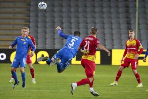 03.11.2021. Kielce. Mecz 1/16 finału Pucharu Polski: Korona Kielce - Stomil Olsztyn / Wiktor Taszłow / Radio Kielce