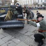 11.11.2021. Kielce. Widowisko historyczne "Gloria Victis - Godni Pamięci III Powstanie śląskie 1921-2021" / Wiktor Taszłow / Radio Kielce