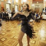 19.11.2021 Kielce. WDK. Nagrody Talenty Świętokrzyskie 2021 dla uzdolnionej młodzieży. Tańczą Natalia Głuc i Olga Szaruga / Jarosław Kubalski / Radio Kielce