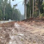 24.11.2021. Zagnańsk. Budowa ścieżki rowerowej / Wiktor Taszłow / Radio Kielce