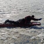 Ratownicy na zbiorniku wodnym / OSP Odział Ratownictwa Wodnego w Opolu