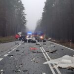 Wypadek na trasie krajowej nr 16 między Olsztynem, a Ostródą / KWP Olsztyn