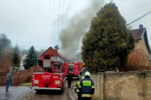 31.12.2021. Świrna. Pożar domu jednorodzinnego / archiwum