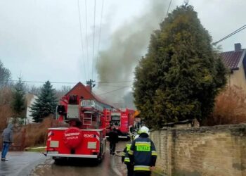 31.12.2021. Świrna. Pożar domu jednorodzinnego / archiwum