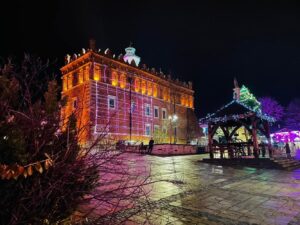 31.12.2021. Sandomierz. Rynek. Iluminacje świetlne / Sandomierz - Królewskie Miasto