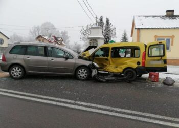 14.12.2021. Kopaniny. Wypadek / policja