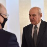 02.12.2021. Końskie. 19 par odebrało prezydencki Medal za Długoletnie Pożycie Małżeńskie. Na zdjęciu: Zdzisław Charaziński (na uroczystości bez żony Krystyny) / Magdalena Galas-Klusek / Radio Kielce