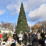03.12.2021. Końskie. Choinka przed Urzędem Miasta i Gminy w Końskich / Magdalena Galas-Klusek / Radio Kielce