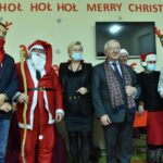 05.12.2021. Józefina. Spotkanie mikołajkowe. Na zdjęciu (od lewej): Mirosław Gębski - starosta kielecki, Irena Marcisz - wójt Łopuszna, poseł Krzysztof Lipiec / Magdalena Galas-Klusek / Radio Kielce
