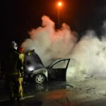 14.12.2021. Modliszewice. Pożar samochodu / Magdalena Galas-Klusek / Radio Kielce