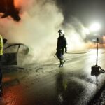 14.12.2021. Modliszewice. Pożar samochodu / Magdalena Galas-Klusek / Radio Kielce