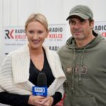 18.10.2021. Radio Kielce. Nagrania słuchowiska „Krew i żelazo”. Na zdjęciu (od lewej): Aleksandra Gronek-Piotrowska - TVP3 Kielce i Paweł Deląg - aktor / Piotr Kwaśniewski / Radio Kielce