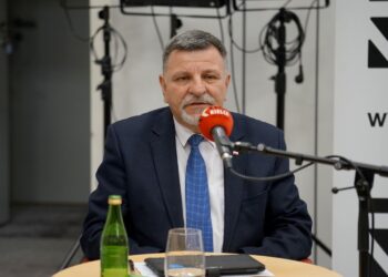 14.11.2021. Kielce. Studio Polityczne Radia Kielce. Na zdjęciu: Andrzej Kryj - poseł PiS / Piotr Kwaśniewski / Radio Kielce