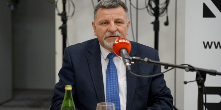 14.11.2021. Kielce. Studio Polityczne Radia Kielce. Na zdjęciu: Andrzej Kryj - poseł PiS / Piotr Kwaśniewski / Radio Kielce