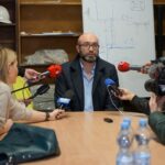 02.12.2021. Kielce. Konferencja prasowa dyrekcji Teatru im. Stefana Żeromskiego w Kielcach. Na zdjęciu: Michał Kotański - dyrektor Teatru im. Stefana Żeromskiego w Kielcach / Piotr Kwaśniewski / Radio Kielce