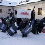 13.12.2021. Kielce. Inscenizacja stanu wojennego w Ośrodku Myśli Patriotycznej i Obywatelskiej / Piotr Kwaśniewski / Radio Kielce