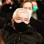 03.12.2021. Włoszczowa. Obchody 37. rocznicy protestu w obronie krzyży w Zespole Szkół Zawodowych. Msza święta. Na zdjęciu: poseł Krzysztof Lipiec / Jarosław Kubalski / Radio Kielce