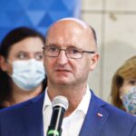 16.08.2021. Skarżysko-Kamienna. Otwarcie dworca kolejowego. Na zdjęciu: Piotr Wawrzyk - wiceminister spraw zagranicznych / Jarosław Kubalski / Radio Kielce