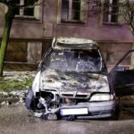 27.12.2021. Kielce ul. Żeromskiego. Pożar samochodu / Jarosław Kubalski / Radio Kielce