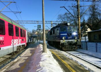Sucha Beskidzka, pociąg, lokomotywa / Robert Felczak / Radio Kielce