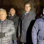 13.12.2021. Sandomierz. Obchody 40. rocznicy wprowadzenia stanu wojennego. Na zdjęciu (od lewej): Krzysztof Szatan - przewodniczący klubu PiS w radzie miasta, Marcin Piwnik - starosta sandomierski, Marcin Marzec - burmistrz Sandomierza, Janusz Stasiak - zastępca burmistrza Sandomierza / Grażyna Szlęzak-Wójcik / Radio Kielce