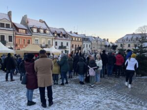 21.12.2021. Sandomierz. Miejska Wigilia / Grażyna Szlęzak-Wójcik / Radio Kielce