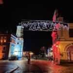 31.12.2021. Sandomierz. Rynek. Iluminacje świetlne / Grażyna Szlęzak-Wójcik / Radio Kielce