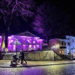 31.12.2021. Sandomierz. Rynek. Iluminacje świetlne / Grażyna Szlęzak-Wójcik / Radio Kielce