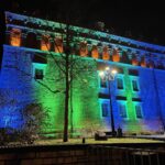 31.12.2021. Sandomierz. Rynek. Iluminacje świetlne / Grażyna Szlęzak-Wójcik / Radio Kielce