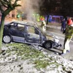 27.12.2021. Kielce ul. Żeromskiego. Pożar samochodu / Jarosław Kubalski / Radio Kielce