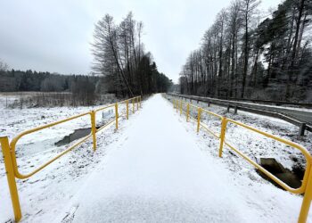 09.01.2021 Święta Katarzyna-Bodzentyn. Ścieżka rowerowa / Jarosław Kubalski / Radio Kielce