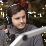 16.12.2021. Kielce. Finał czwartego dnia akcji "Choinka pod choinkę". Na zdjęciu: Kamil Pacholec - finalista konkursu chopinowskiego / Wiktor Taszłow / Radio Kielce