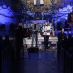29.12.2021. Starachowice. Koncert „W Hołdzie Prymasowi Tysiąclecia”. Na zdjęciu (od lewej): Damian Łukawski i Agata Klimczak-Kołakowska / Wiktor Taszłow / Radio Kielce