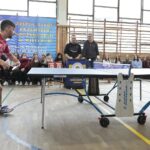 02.12.2021. Kielce. Pokazowa lekcja tenisa stołowego / Wiktor Taszłow / Radio Kielce