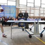 02.12.2021. Kielce. Pokazowa lekcja tenisa stołowego / Wiktor Taszłow / Radio Kielce