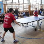 02.12.2021. Kielce. Pokazowa lekcja tenisa stołowego / Wiktor Taszłow / Radio Kielce