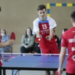 02.12.2021. Kielce. Pokazowa lekcja tenisa stołowego / Wiktor Taszłow / Radio Kielce