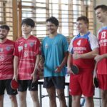 02.12.2021. Kielce. Pokazowa lekcja tenisa stołowego / Wiktor Taszłow / Radio Kielce