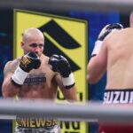 04.12.2021. Kielce. Suzuki Boxing Night X. Walka wieczoru: Michał Łoniewski - Daniel Adamiec (w czerwonych spodenkach) / Wiktor Taszłow / Radio Kielce