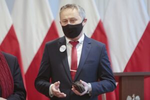 07.12.2021. Kielce. Spotkanie opłatkowe wojewody. Na zdjęciu: Zbigniew Koniusz - wojewoda świętokrzyski / Wiktor Taszłow / Radio Kielce