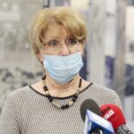 09.12.2021. Kielce. Konferencja na temat obchodów 40. rocznicy wprowadzenia stanu wojennego. Na zdjęciu: Dorota Koczwańska–Kalita - naczelnik kieleckiej delegatury Instytutu Pamięci Narodowej / Wiktor Taszłow / Radio Kielce