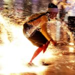 19.12.2021 Kielce Zakończenie jarmarku bożonarodzeniowego. Teatr Ognia Los Fuegos / Jarosław Kubalski / Radio Kielce