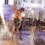 19.12.2021 Kielce Zakończenie jarmarku bożonarodzeniowego. Teatr Ognia Los Fuegos / Jarosław Kubalski / Radio Kielce